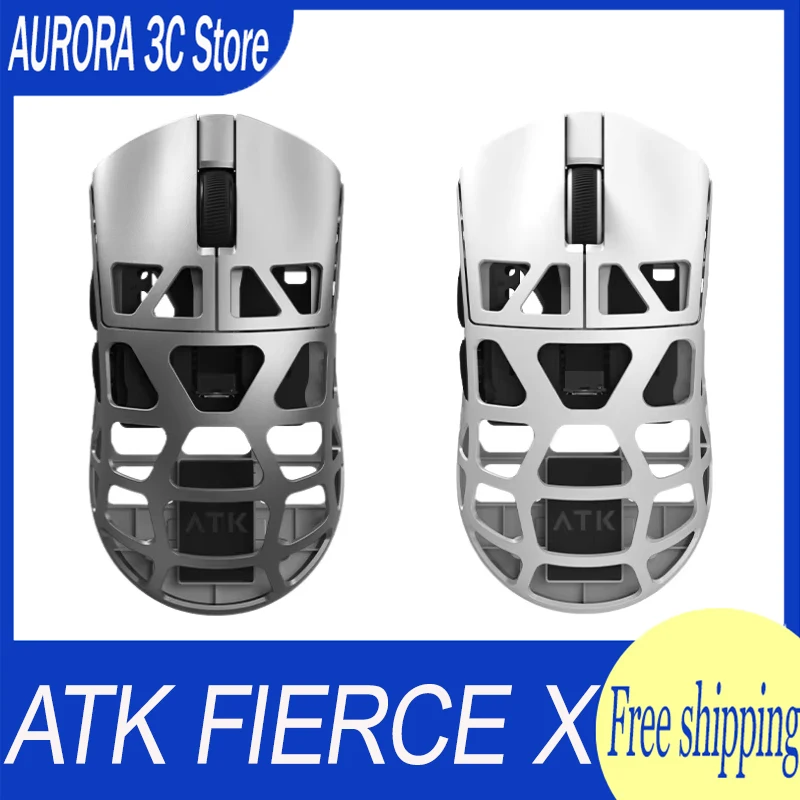 ATK FIERCE X Mouse Dual Mode Wireless Gaming Mouse 8KHz Polling Rate Hollow Out Custom PAW3950 Magnesium Alloy Mice PC Accessory