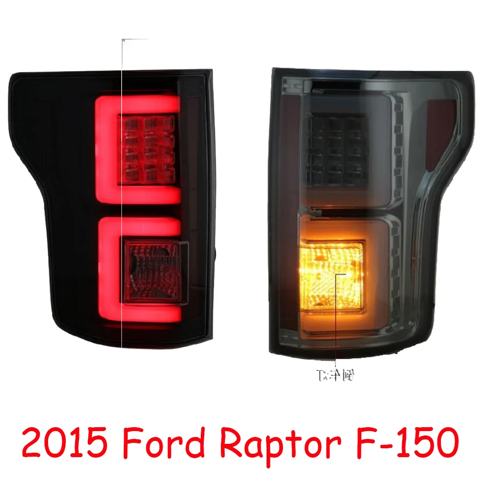 Car Styling for Ford F150 Raptor 2015year taillights LED Tail Lamp rear trunk lamp cover drl+signal+brake+reverse