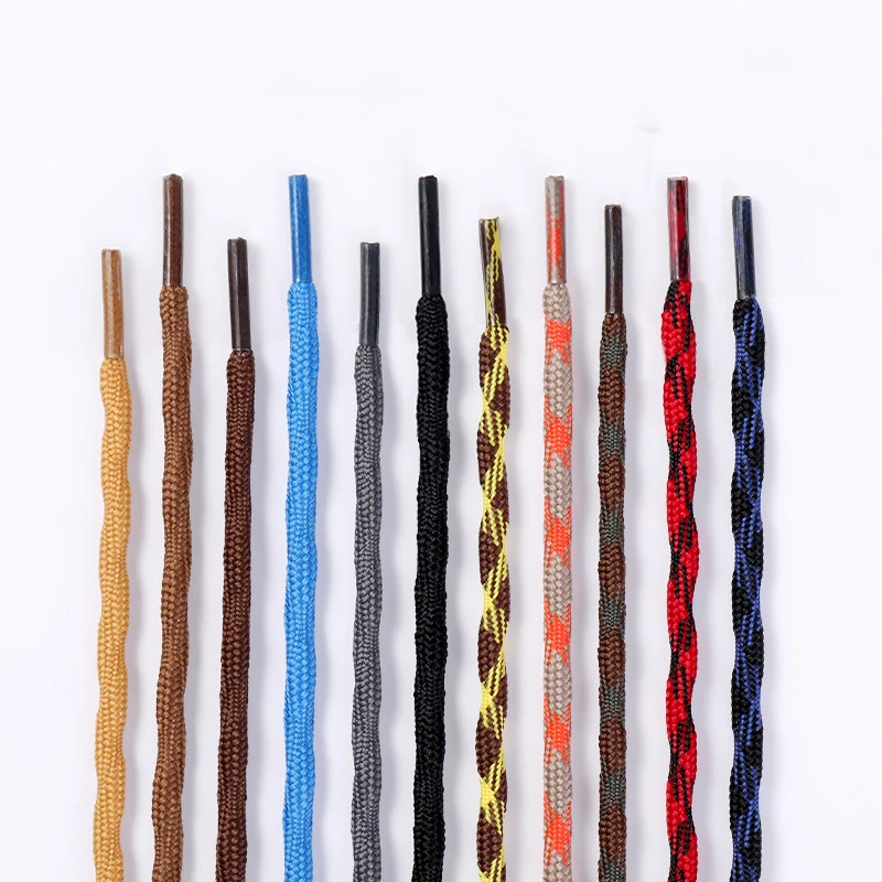 

New round shoelaces Double Spherical Cross Woven durable Sports Shoe Laces outdoor hiking shoelace Shoe accessories 1Pair