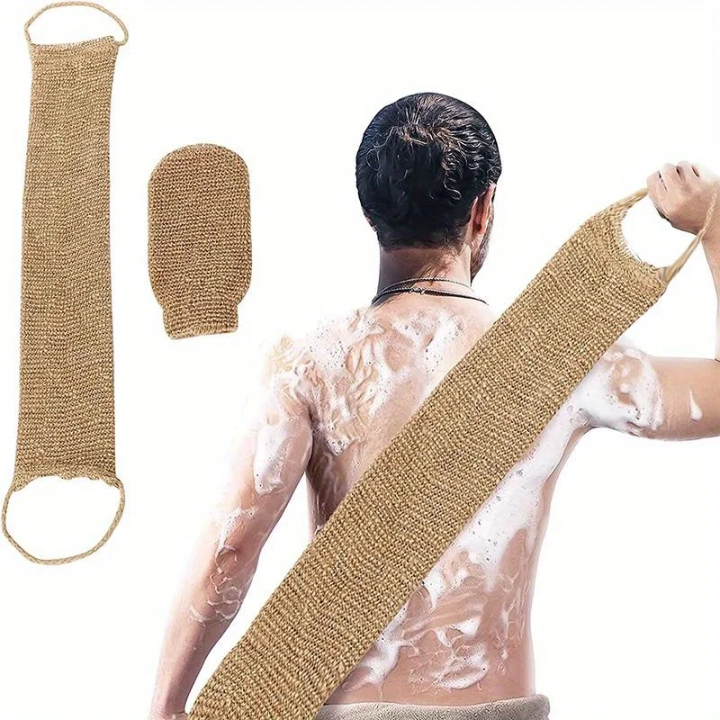 Natural jute bath belt, long towel, ramie cloth, horse cloth, back strap, bath gloves, sauna gloves