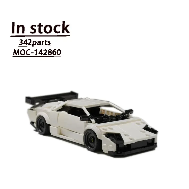 

MOC-142860 White New Classic Supercar Assembly Splicing Building Block Model Adult Children Custom Building Block Toys GiftGifts