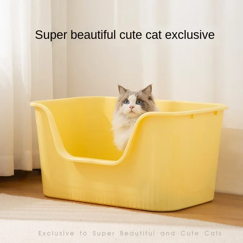 Bathroom Cat Litter Sandbox Cat Bedlpans Toilet Leak Proof Training Basin Giant Style Mode Anti External Splash Integrated Open