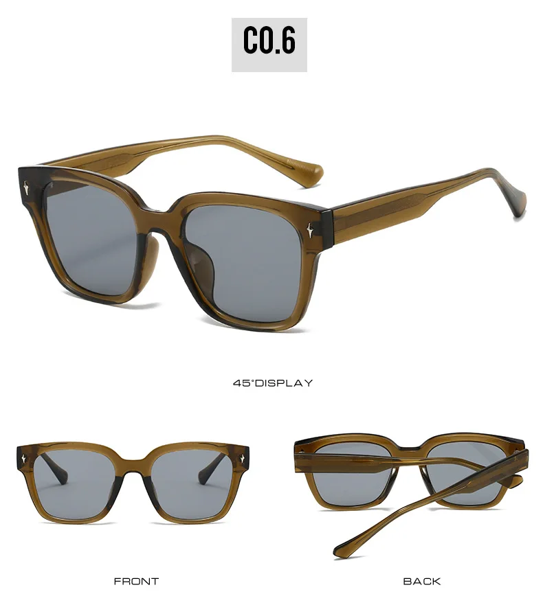 2025 qualität Metall Kern Quadrat Sonnenbrille Frauen Koreanische Marke Designer Tr90 Mode Unisex Männer Gläser – Detail 12