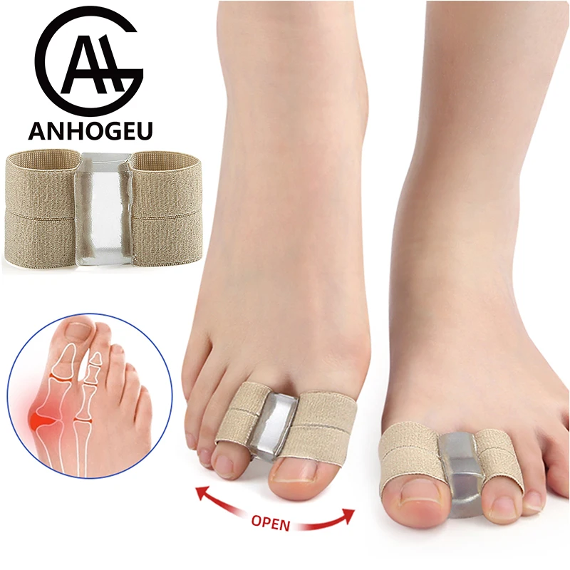 Gel Toe Spacers Bunion Corrector with Loops Portable Toe Separators for Bunion Overlap Toe Hammer Toe Big Toe Alignment