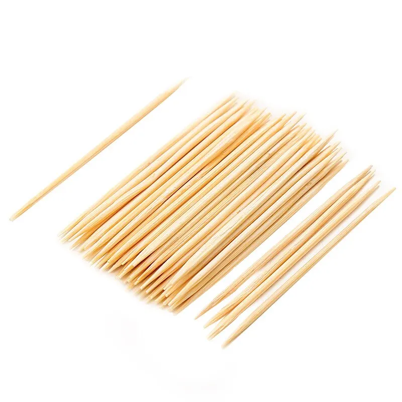 1000pcs Green Environmentally Friendly Bamboo Production Disposable Double-sided Fine Toothpicks Healthy Household Durable