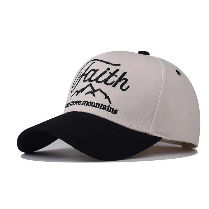 

New Cotton Hardened Oxford Lined Letter Baseball Cap Snapback Hat Oversized Trendy Curved Brim Dad Hat