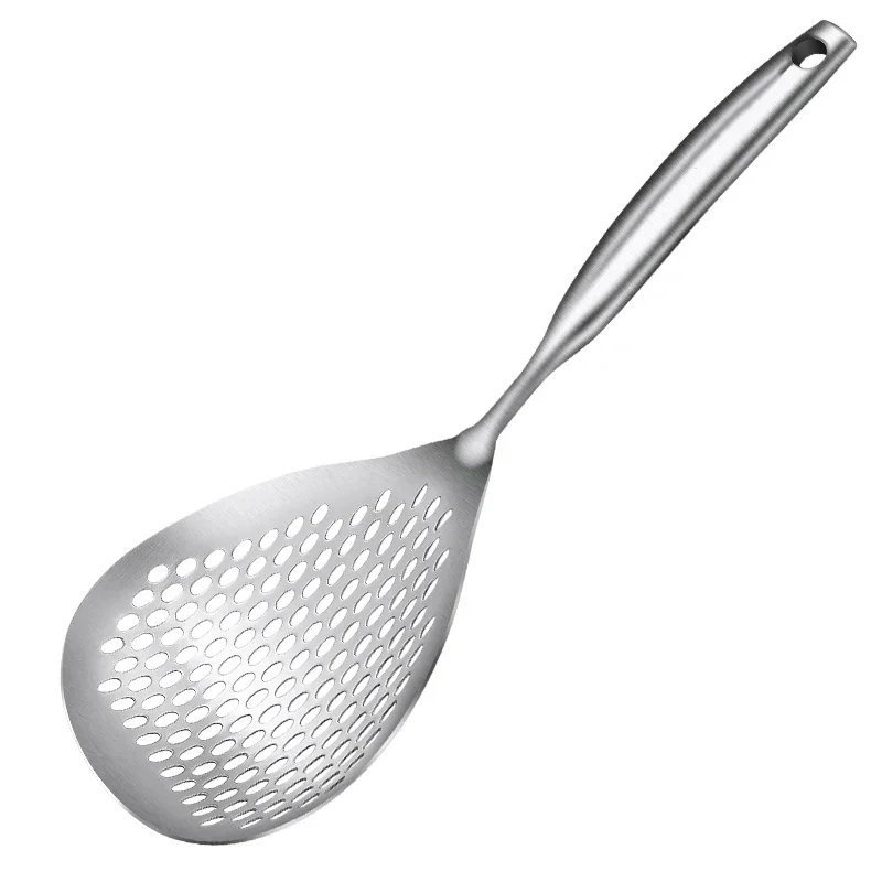 304 Stainless Steel Skimmer Strainer Slotted Ladle, Mesh Deep Fryer Oil Frying Scoop Colander Cooking Spoon, Kitchen Tools