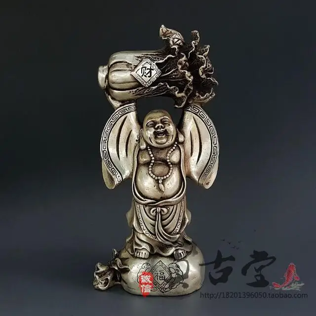 Special Antique Bronze, Brass, Silver-plated White Copper, Maitreya Buddha Ornaments, Fortune And Blessing Home Furnishings, Ant