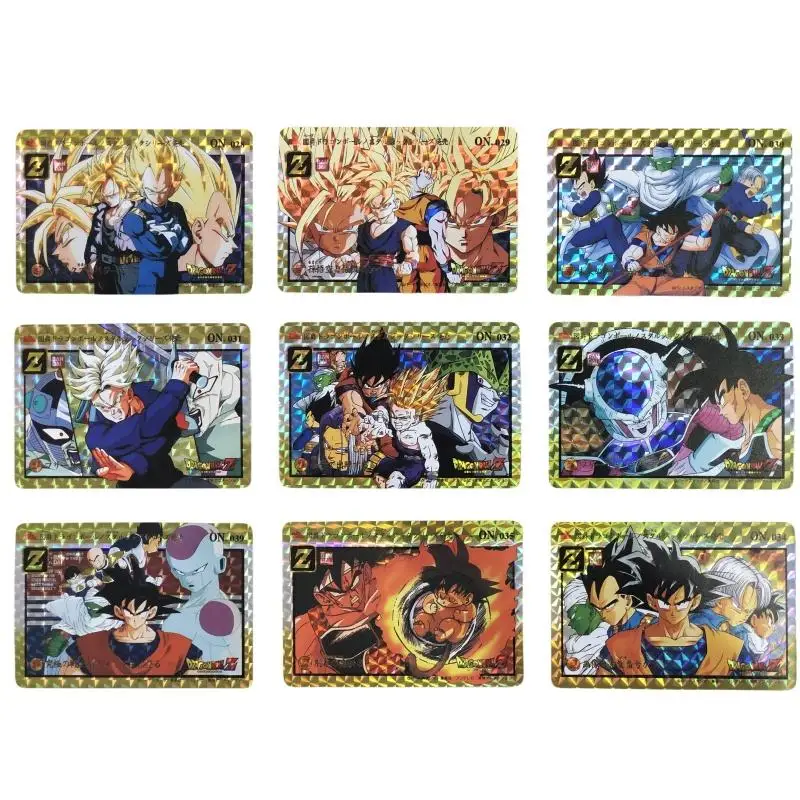 Dragon Ball Flash Card Son Goku Trunks Vegeta Iv Frieza Op02 Diy A Set of 27 Sheets Anime Collection Action Toy Figures Gifts