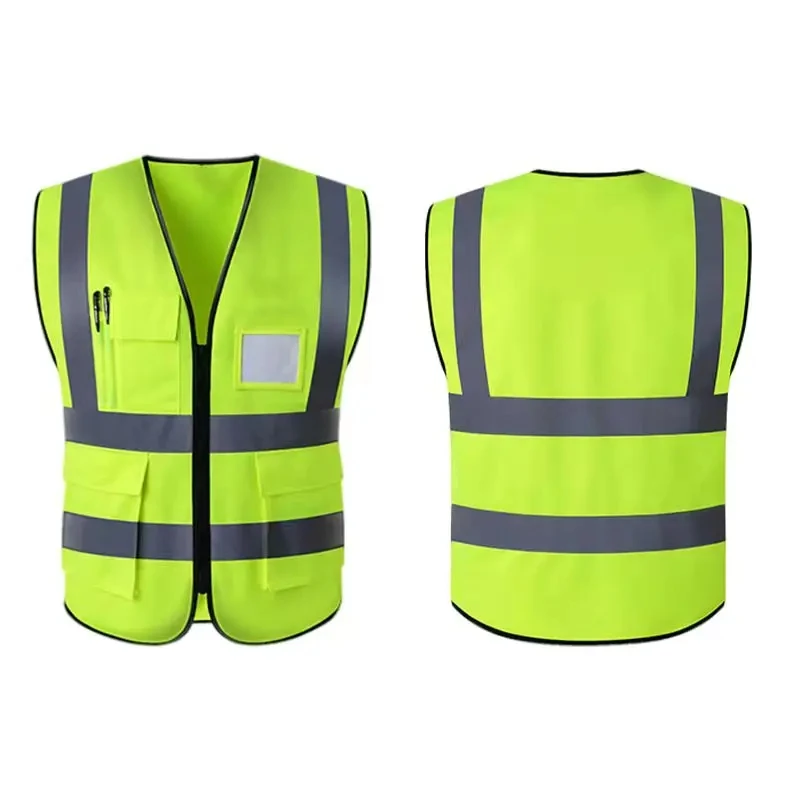 Ropa de ciclismo de seguridad al aire libre, chaleco reflectante de alta visibilidad, personalizado, logotipo de su texto, tráfico de construcción