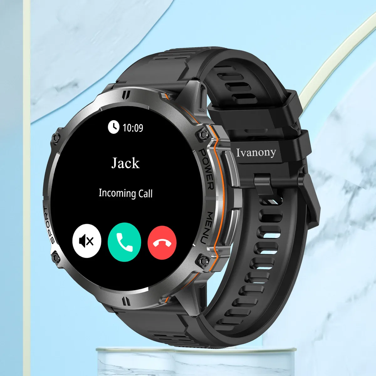 

Outdoor Sports Smart Watch Man Altimeter Altitude Barometer Compass 1000mah Large Battery 1.73inch Amoled Screen Smartwatch