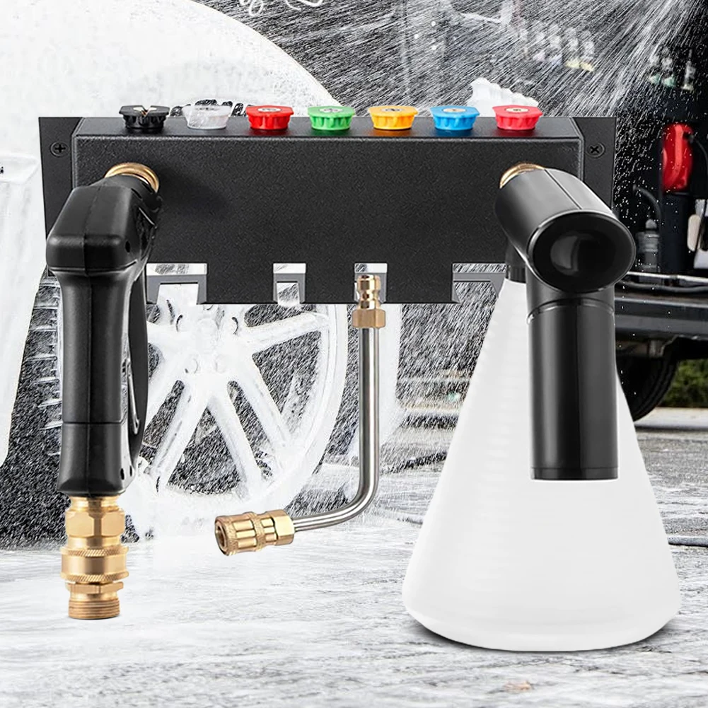 เครื่องฉีดน้ําแรงดันสูงผู้ถือ Fit 1/4 Quick Connector Snow Foam Lance ผู้ถือหัวฉีดและ Wand Extension Storage Rack