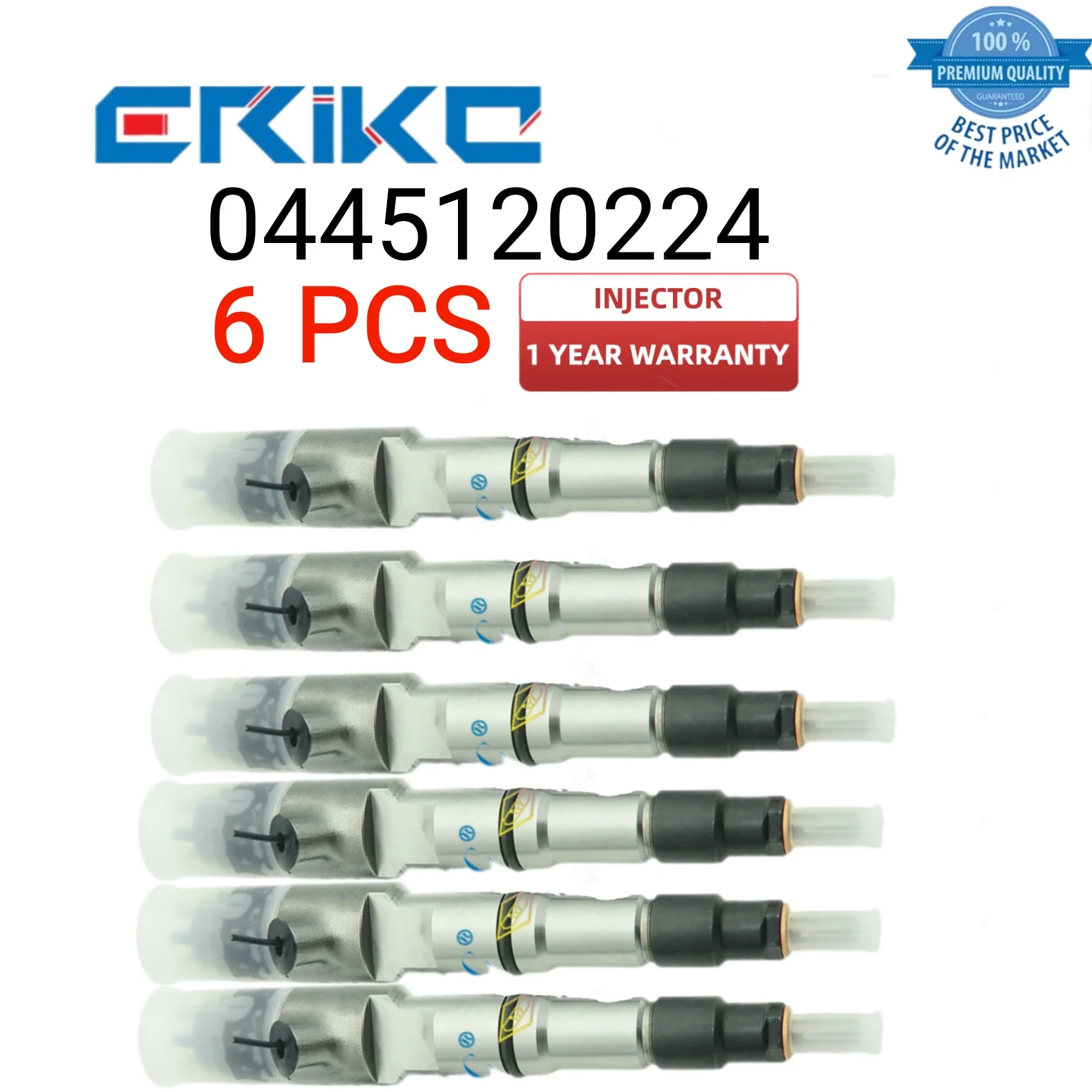 

6 PCS 0445120224 Diesel Engine Fuel Injector 0 445 120 224 Diesel Injector 0445 120 224 Common Rail Injector for Delong Weichai