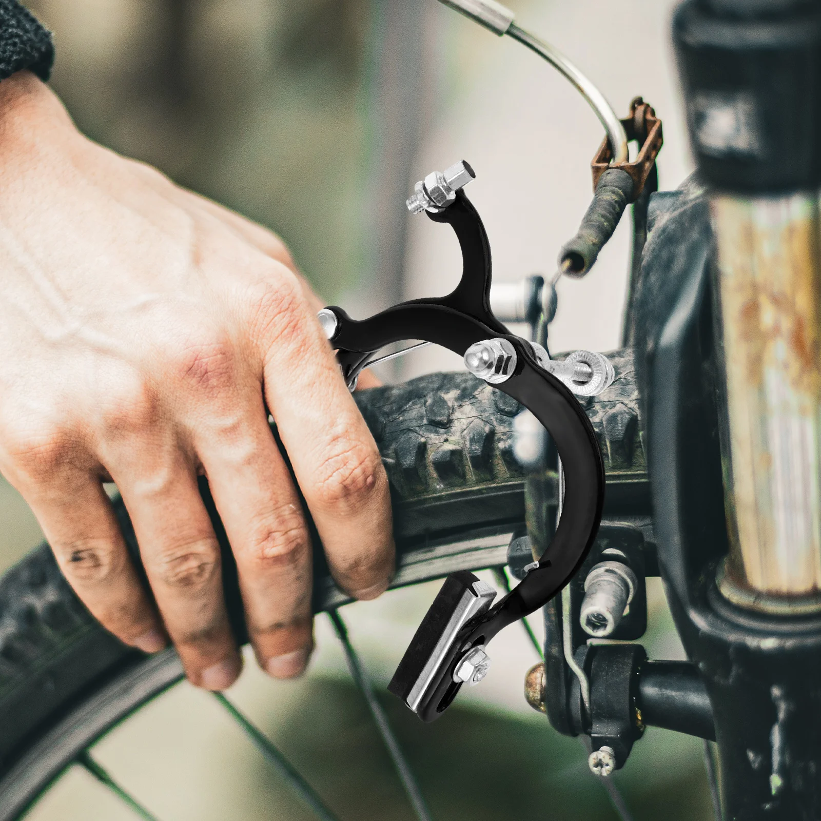 

Front Caliper For Road Bike Durable Caliper Brake Easy Installation Clamp Design Compatible Various Bicycles Enhanced Safety