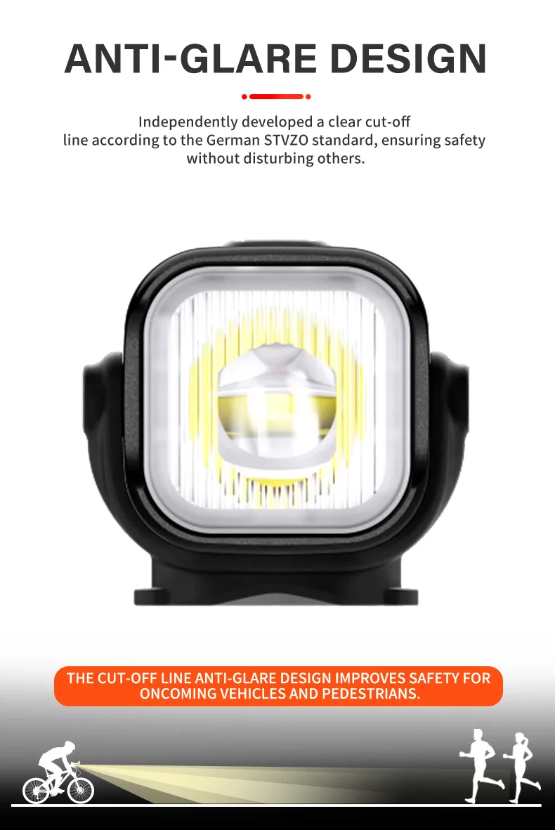 TOWILD CL500 Bicycle Lights Intelligent Mini Bike Light 500 Lumens Cycling Front Lamp Ipx6 Compact Headlights Bicycle Flashlight