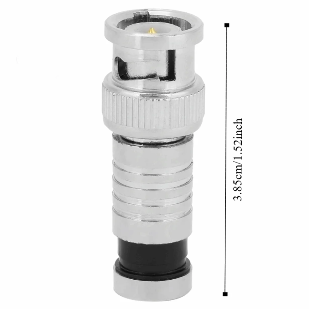 10 قطعة ذكر BNC ضغط موصل 75 أوم ضغط BNC موصل النحاس دبوس عالية التردد محوري Q9 محول #5