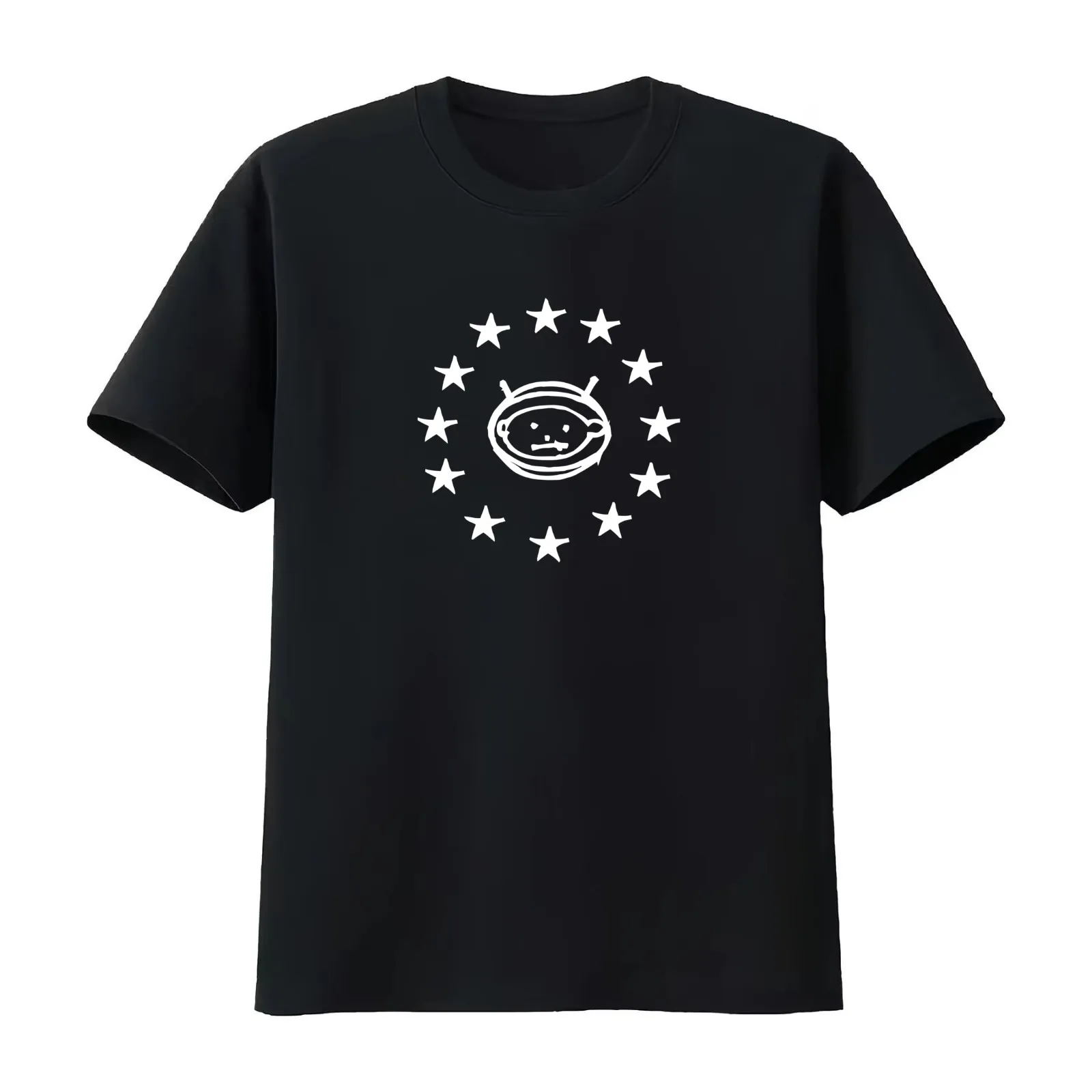 baby Astro big blue T-Shirt Summer Casual Cotton Tee Oversized Streetwear Tops Vintage Graphic Print Loose Fit Short Sleeve