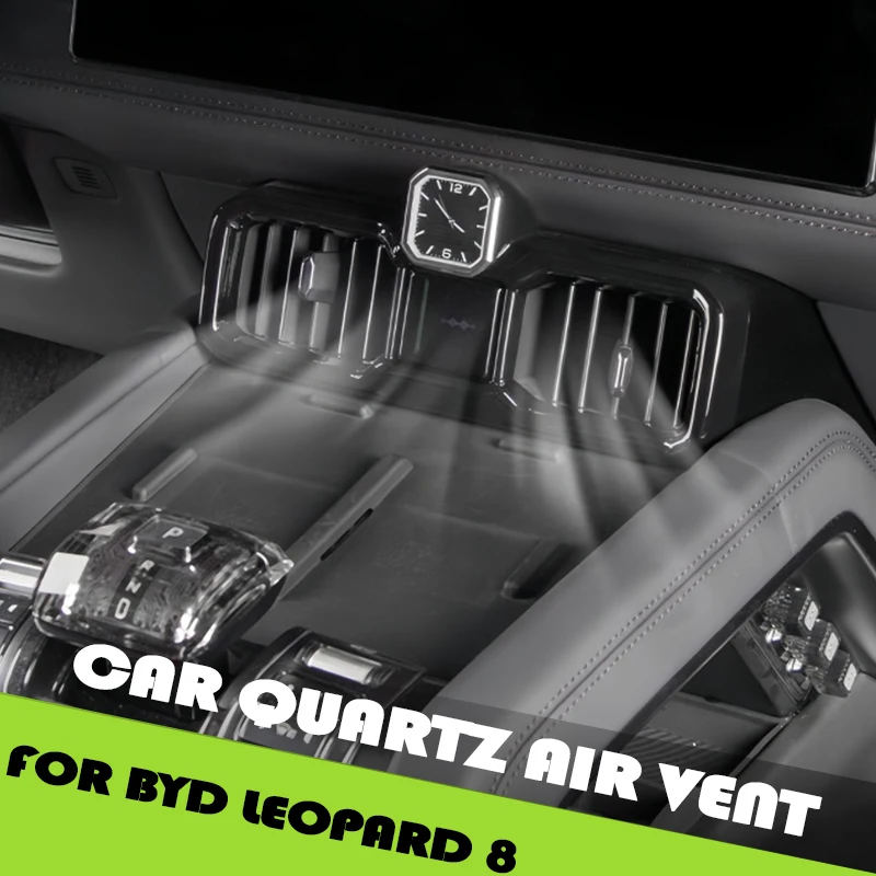 

Car ABS Center Console Air Outlet Panel Fit for BYD Leopard 8 2025 Modified Car Car Luminous Clock Interior Upgrade Parts