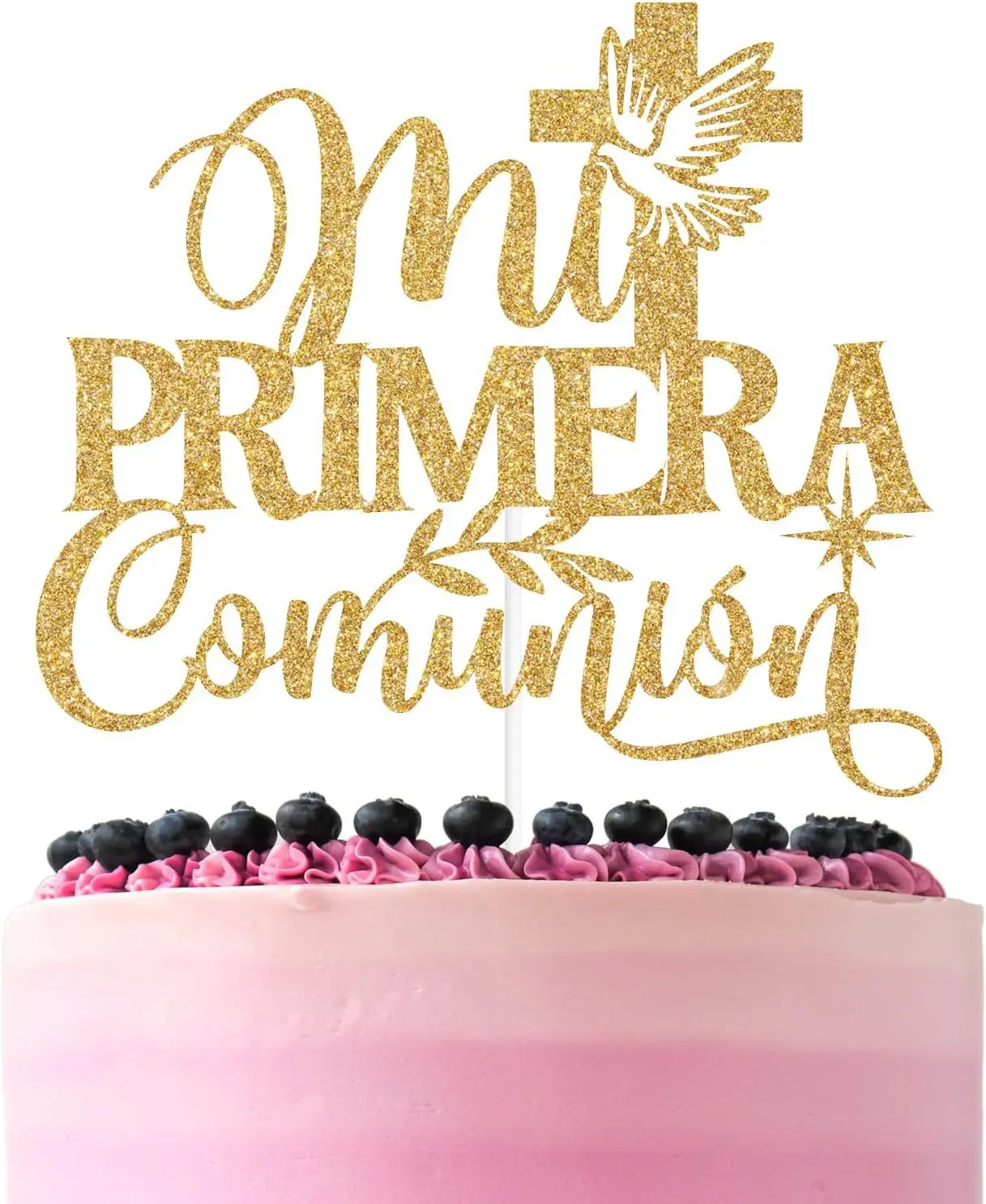 First Holy Communion Cake Insert, Baby Shower, Christening, Baptism Cake Toppers, Birthday Party, Bible Cross view 4