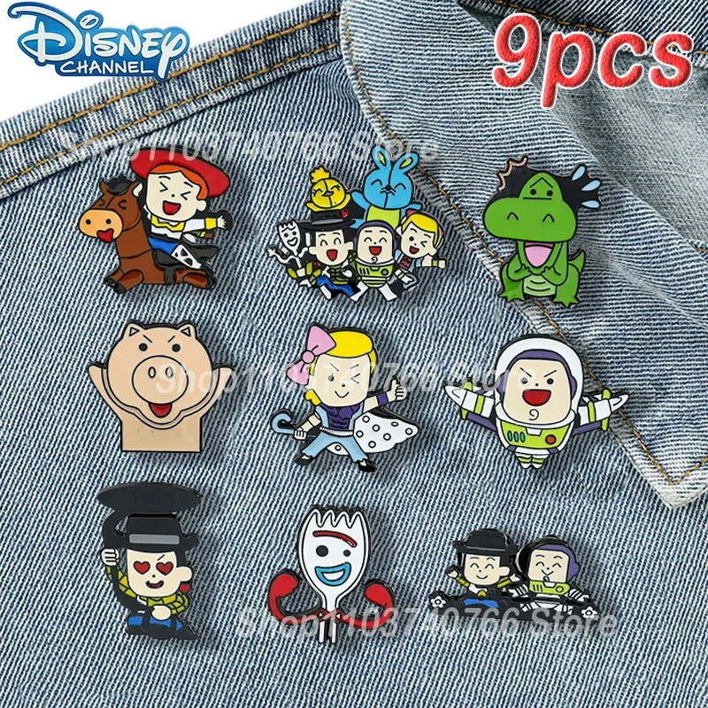 Disney Toy Story Enamel Pins Buzz Lightyear Woody Cartoon Figure Metal Brooch Badges Backpack Pin Accessories for Women Jewelry