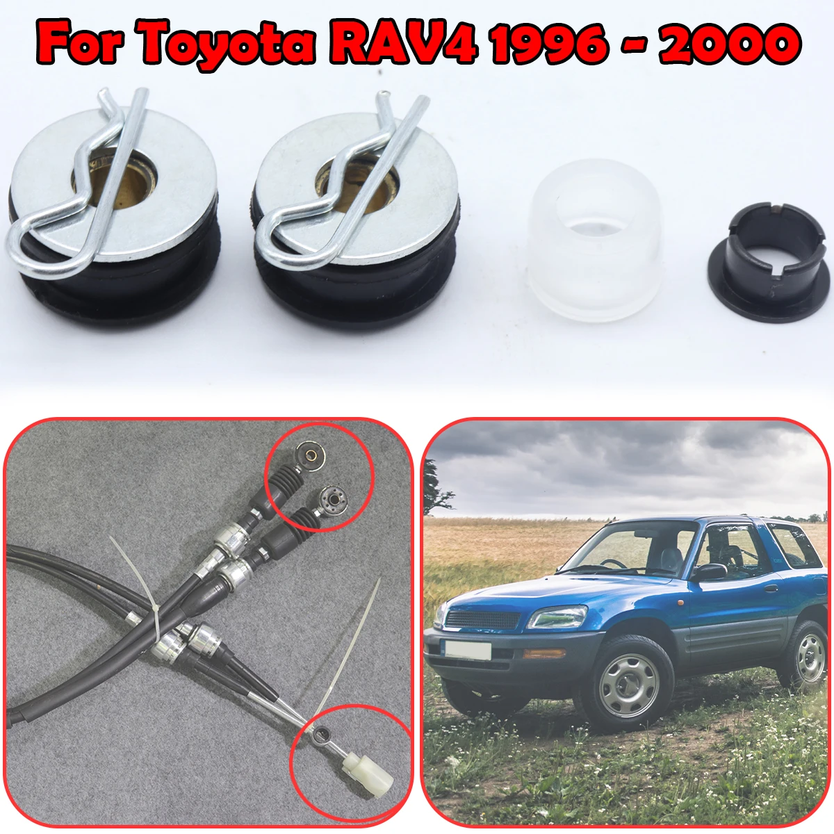 

Upgrade Gearbox Shift Cable Linkage Bushing For Toyota RAV4 1996 1997 1998 - 2000 Shifter Lever Selector Rod Bushing 33820-2B540