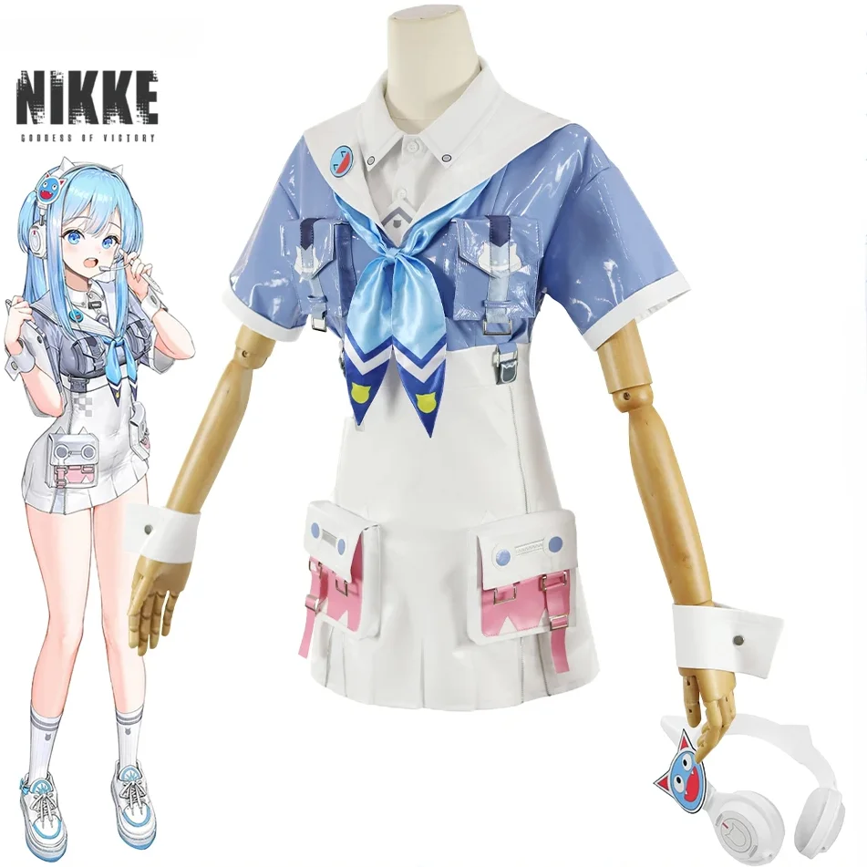 

Game NIKKE The Goddess of Victory Shefti Suit Cosplay Dress Women Party Suit with Headset Uniform Halloween Party Role Play
