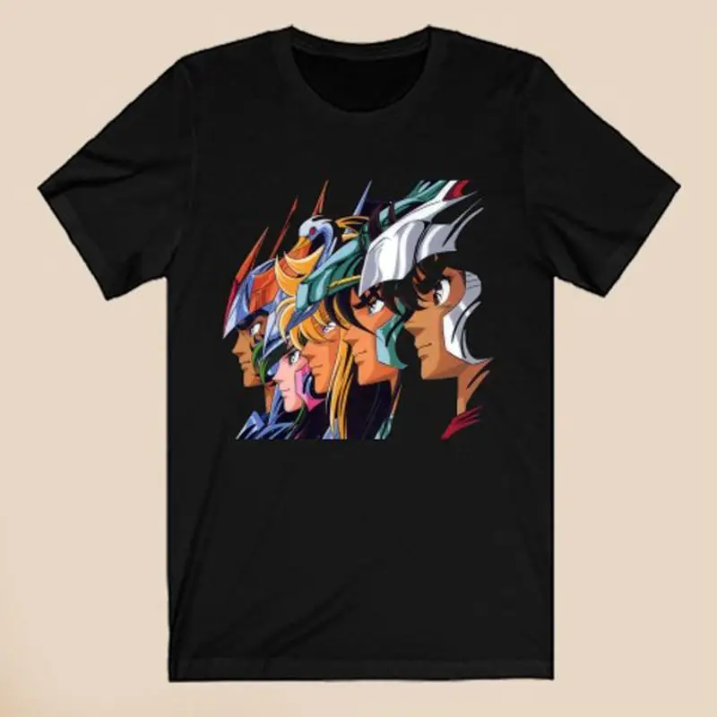 Camiseta negra para hombre Saint Seiya Athena Knights Of Zodiac talla S 5Xl