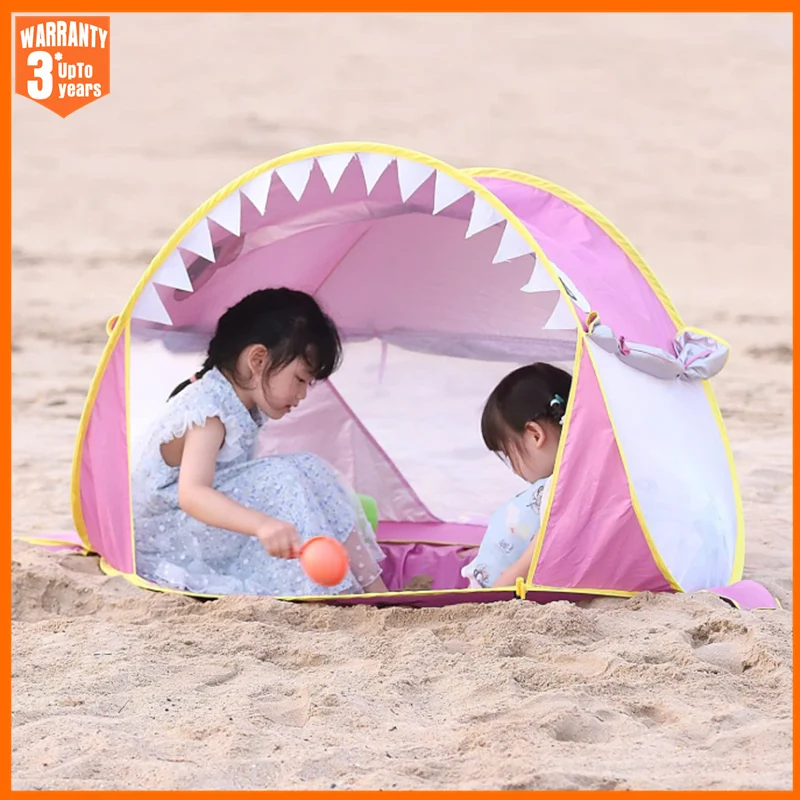 

Pop Up Baby Beach Tent with Pool,Portable Shark Sun Shelter Tent with UPF UV 50+ Protection for Toddler Aged 3-72 Months
