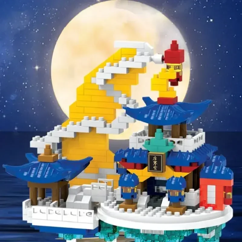 DIY Creative Moon Palace Puzzle Building Set Micro Particle Building Is Suitable for Children and Adults As Decoration Toys
