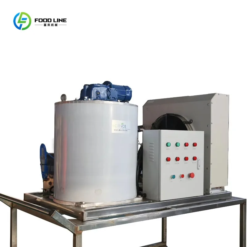 Energy Saving Flake Ice Machine Air Cooled 1 Ton 2 Ton Commercial Ice Maker For Hotel Buffet Seafood Restaurant
