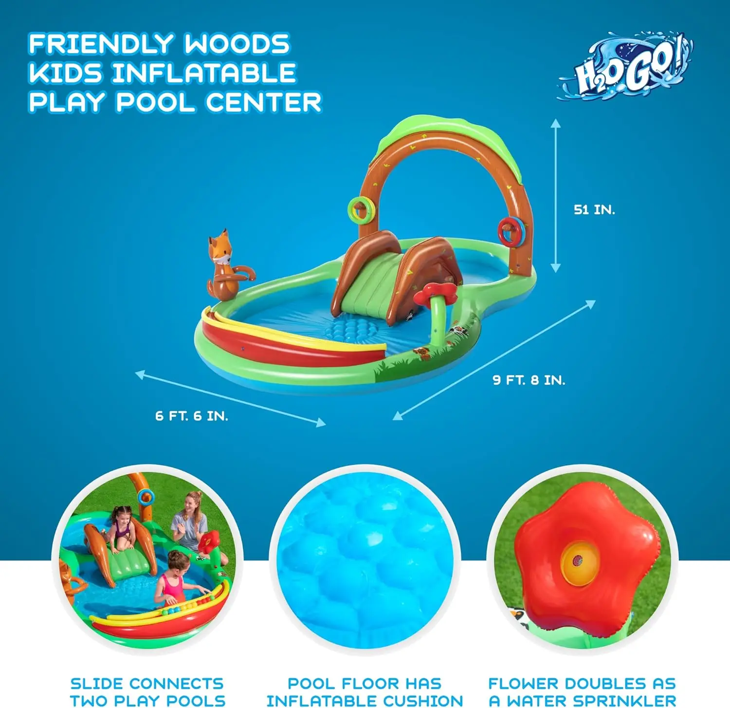 Friendly Woods Inflatable Play Pool Center