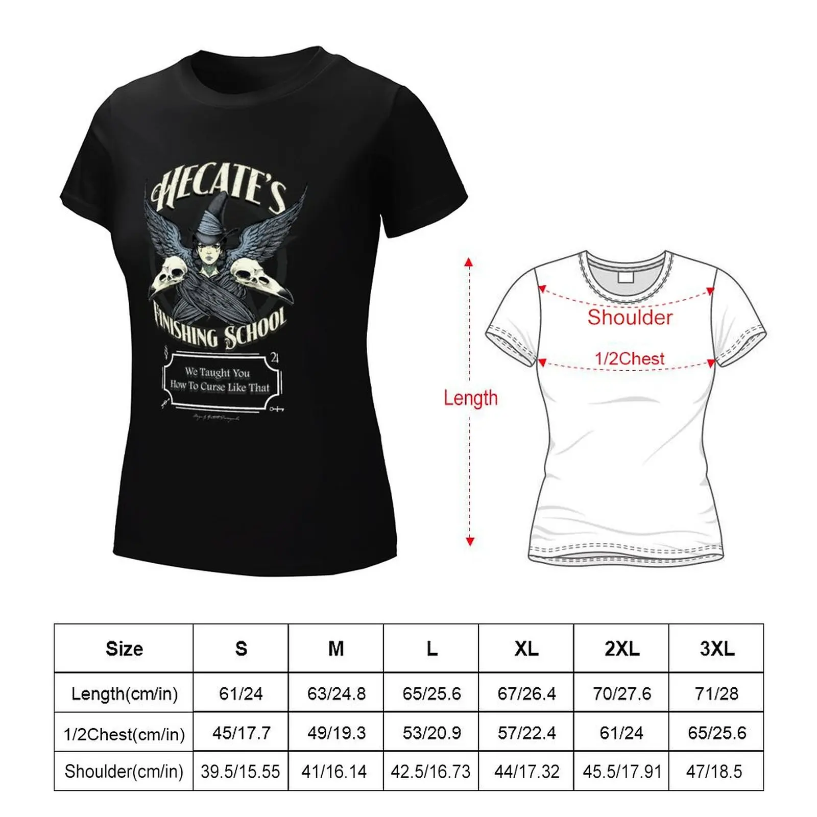 Hecate's Finishing School T-Shirt animal print shirt for girls summer tops aesthetic clothes Woman clothing