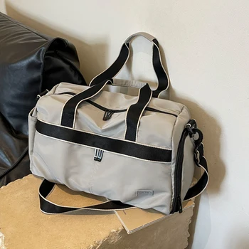 Mala de viagem clássica para homens e mulheres, grande capacidade, bolsas de ombro, ginásio, esporte, Boston, legal, crossbody, fim de semana, marca, moda