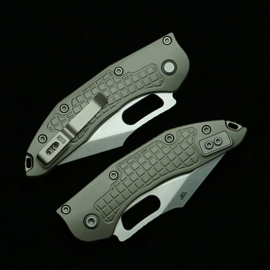 LEMIFSHE غرزة دليل RamL التيتانيوم مقبض السيراميك تحمل علامة M390MK شفرة هانت في الهواء الطلق الأسماك EDC أداة للطي سكين تخييم