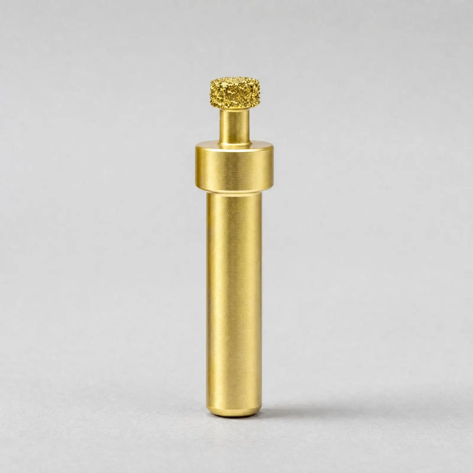 Stone Boring Tool Brazed Diamond Tip Gold Finish Metal Body for Clean Round Hole Installation Fabrication