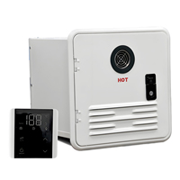 61000 BTU RV Tankless Propane Water Heater, Camping Instant Electric Water Heater with White Door and Multi-Function Controller