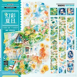 12 Deisngs 1 Loop Shiny Washi Pet Tape Wolf Language Blood Rose Frozen Lemon Tea Ziwanxi Senling Wolf