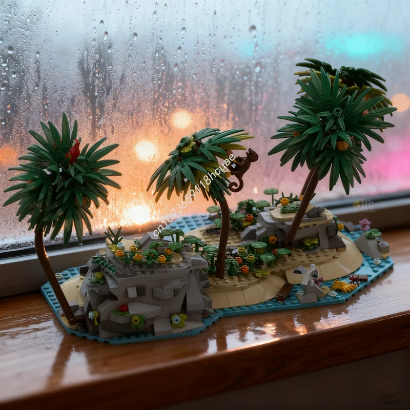 

821pcs MOC Rocky Reef Piratesed Model Building blocks Architecture toys Assemble DIY Christmas gifts idea Brick Kids Birthday