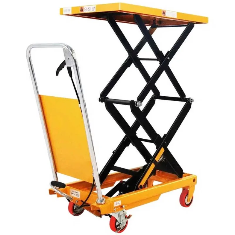 300Kg mobile scissor lift New ground manual material handling lift Small and thin for sale