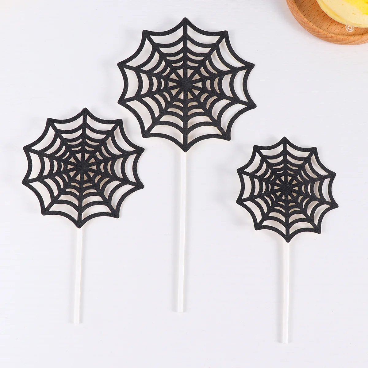 12 Pcs Birthday Cake Spider Web Cupcake Decor Crab Topper Picks Toppers Ingredients Hat M Baby