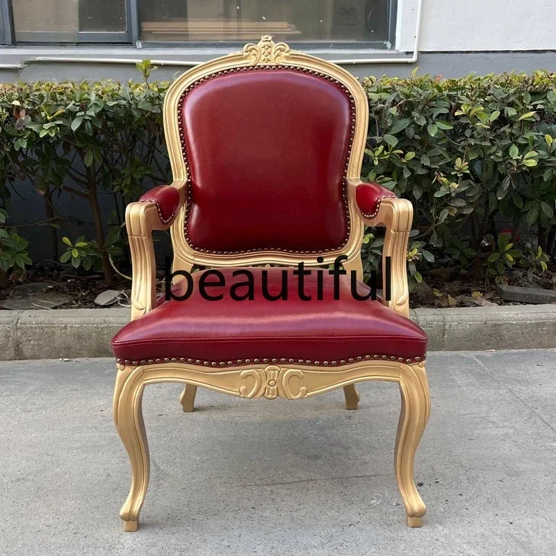 PPP  Retro solid wood living room small apartment carving, old carving villa club negotiation sofa