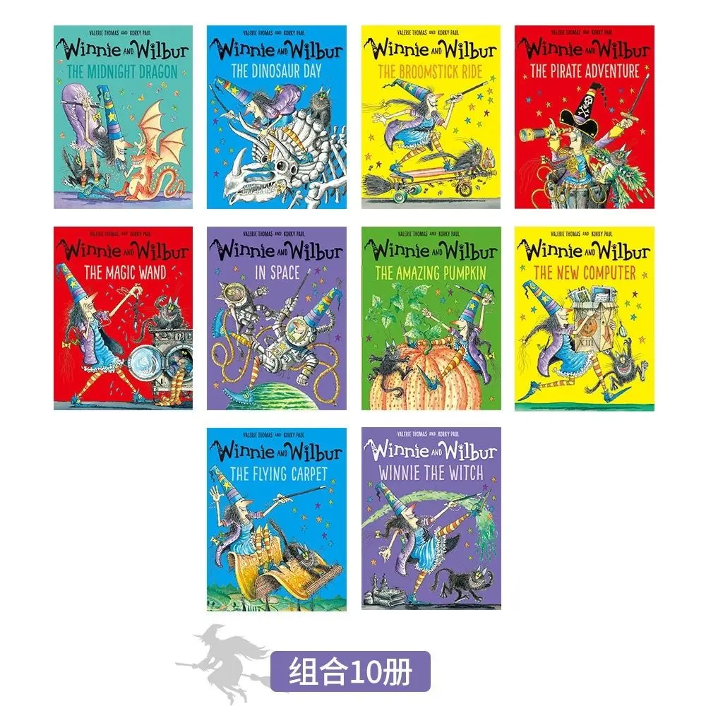 

Подарочный набор из 22 книг с картинками «Винни-Ведьма»: истории для развития английского языка у детей, способствующие развитию маленьких талантов и творчества.