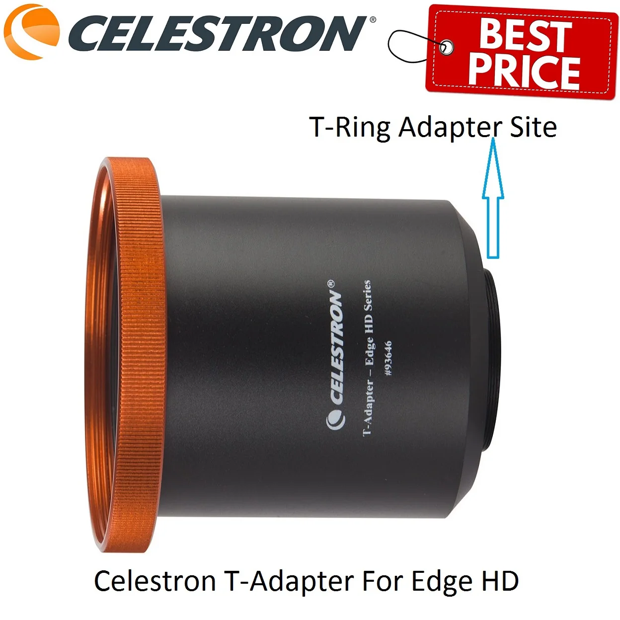 

Celestron T-Adapter For 9.25", 11" and 14" Edge HD Telescopes #93646