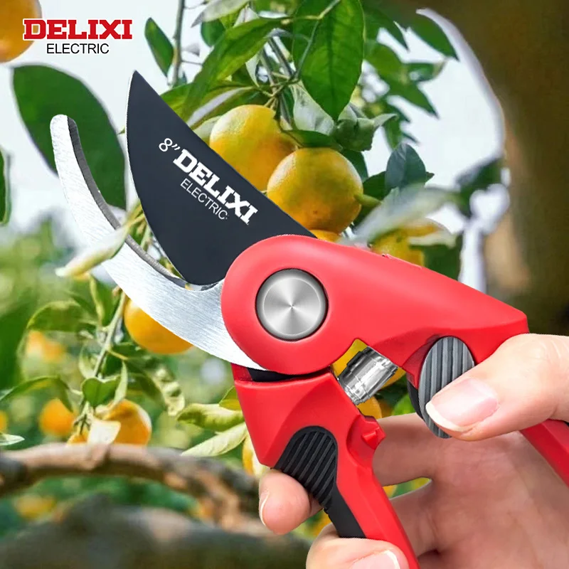 DELIXI ELECTRIC Pruning Shear Garden Tools Labor Saving Scissors Gardening Plant Sharp Branch Pruners Protection Hand Durable