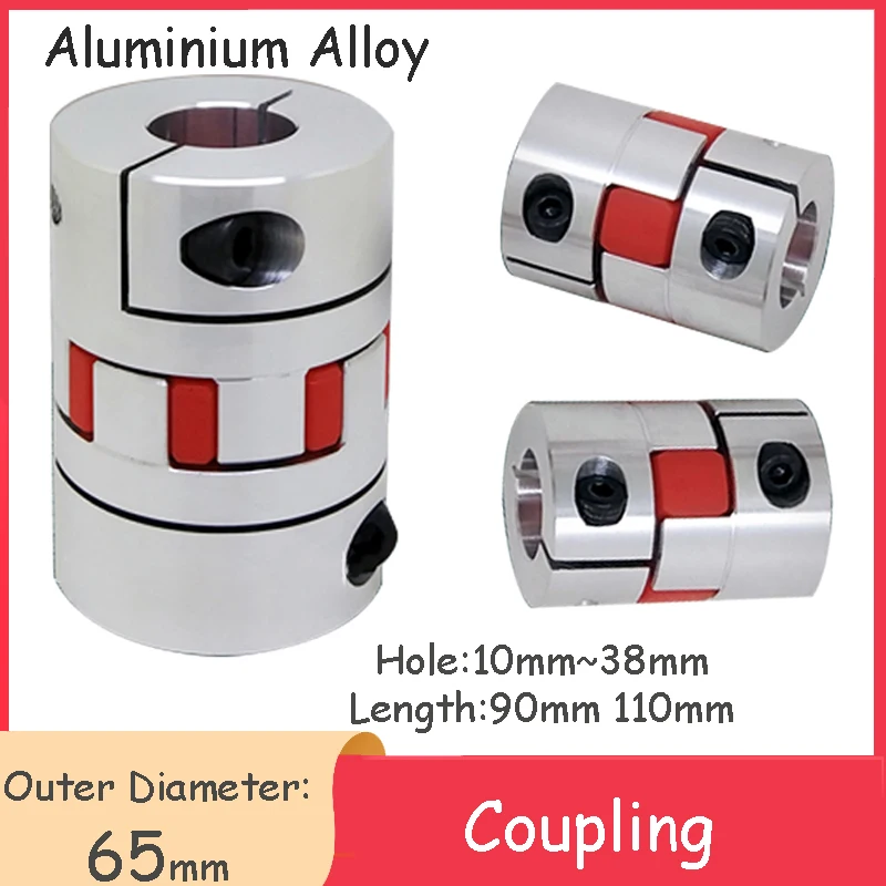 

65mm O.D.Flexible Shaft Coupling Aluminium Plum Motor Connector Flexible Coupler CNC Machine Servo Stepped Motor OD x Lx Hole