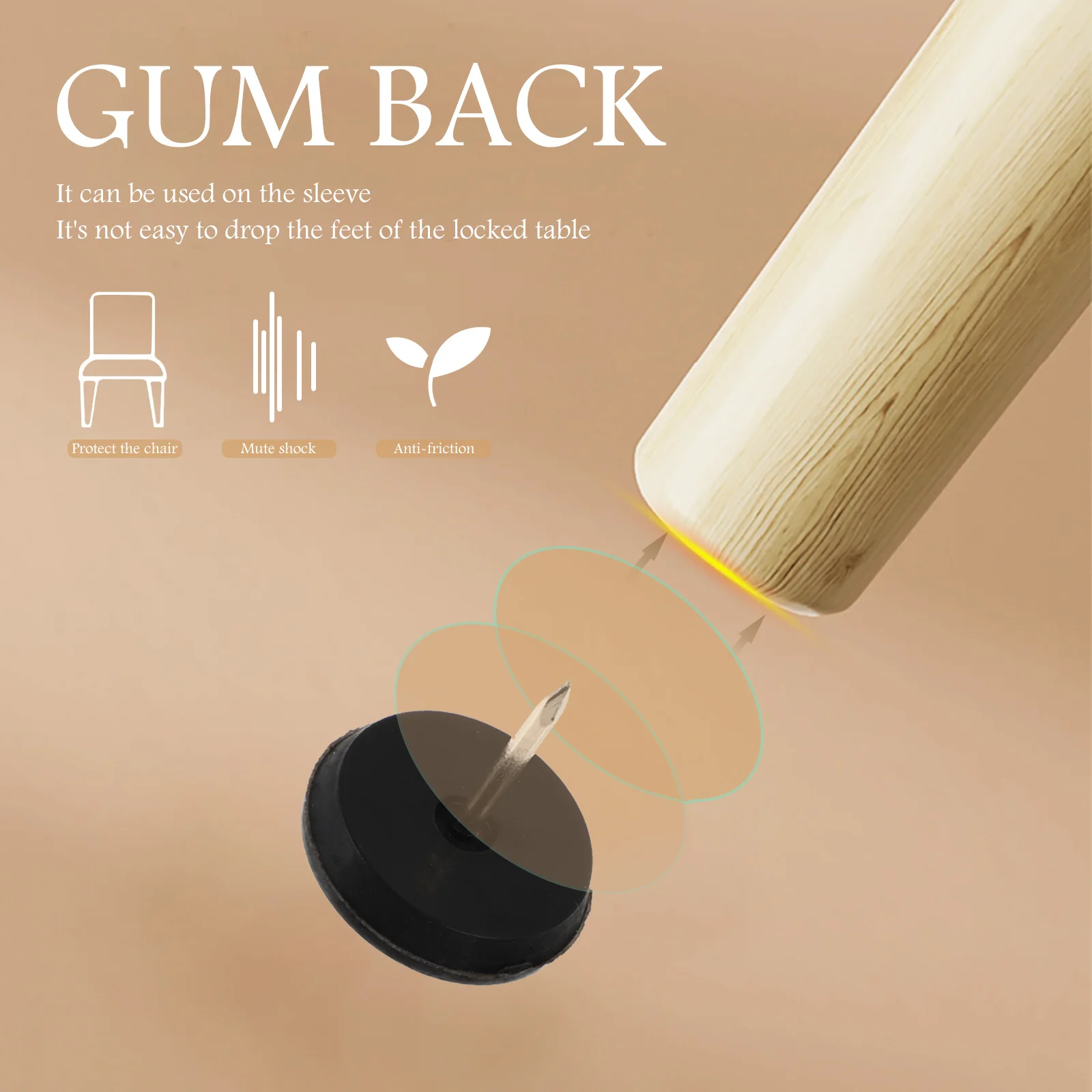 

24Pcs Chair Glides Furniture Protectors Nail on Pads for Hardwood Floors Easy Installation Reduce Friction Noise