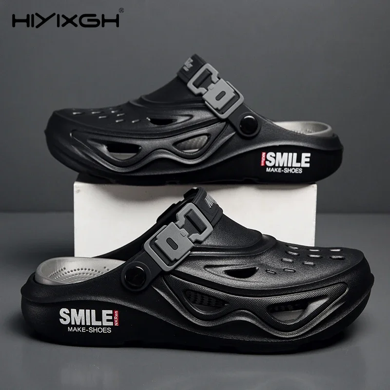Men's Outdoor Clogs Sandals Spring Summer Beach Slippers Comfortable Slides Water Garden Casual Shoes Male Sandals