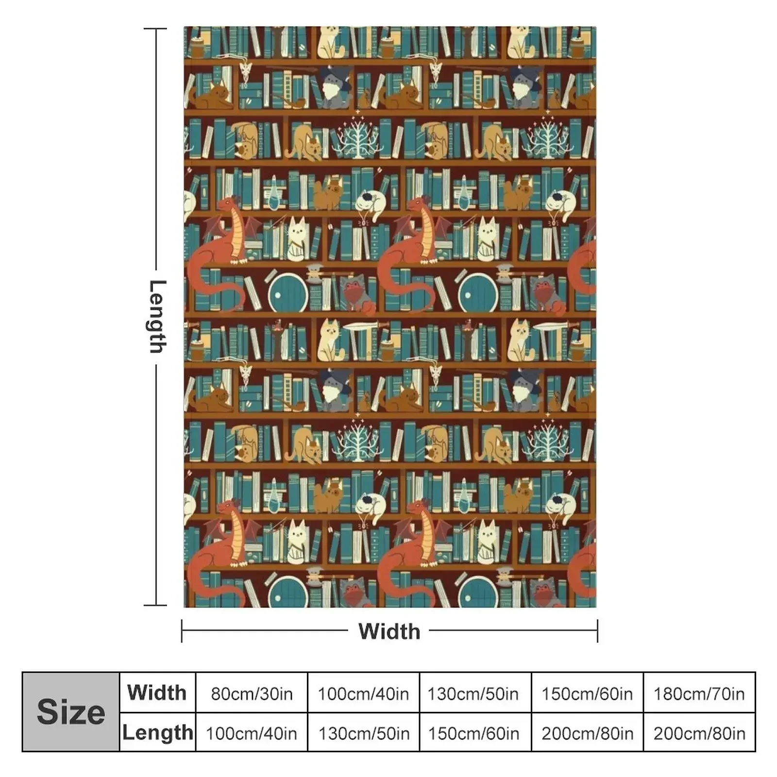 Library of the Ring Throw Blanket couch cozy soft plush fuzzy picnic outdoor blanket