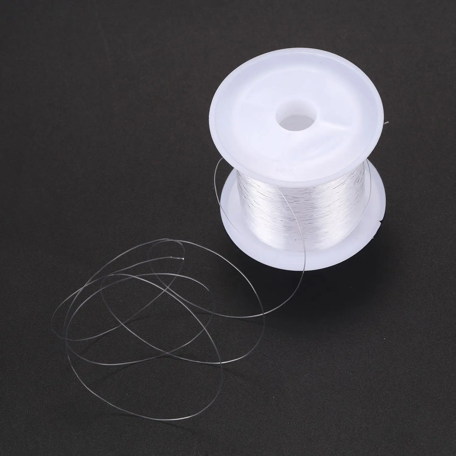 T34C Jewelry Beading Thread 0.3mm Dia. Clear Nylon Fishing Line Spool 17 Lbs