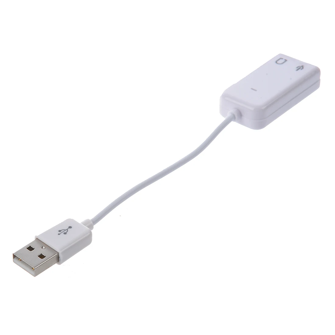 ABYC 3.5mm 마이크 이어폰 소켓 USB 2.0 사운드 카드 스피커 오디오 어댑터 화이트